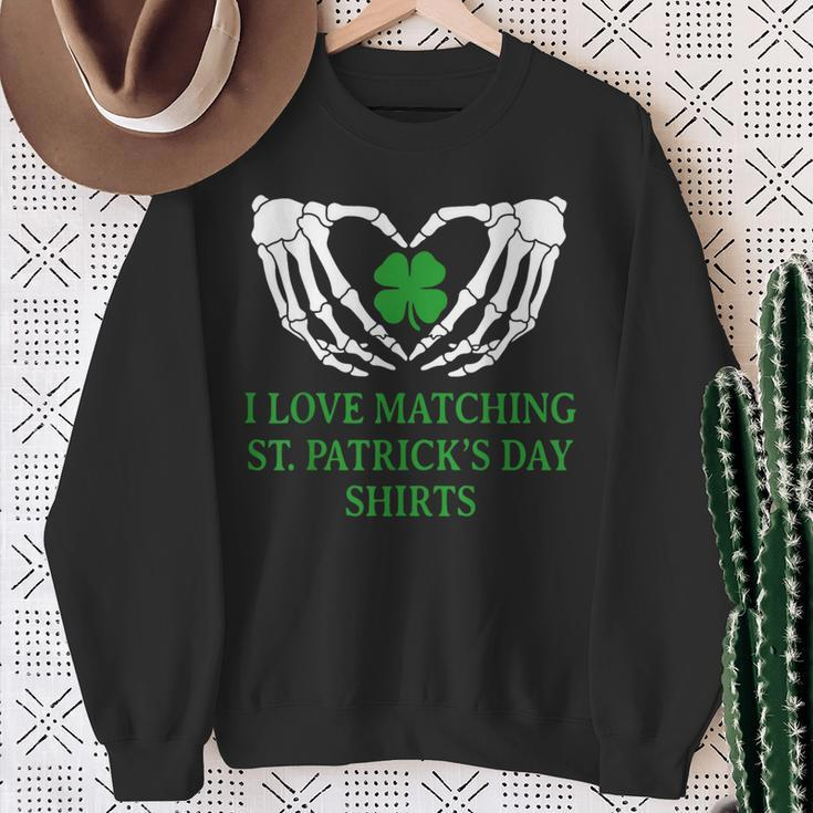 I Love Matching St Patrick's Day Couples Matching Sweatshirt Gifts for Old Women