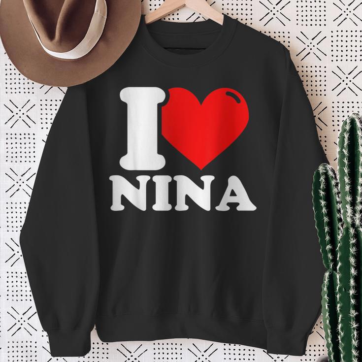 I Love Nina Sweatshirt Geschenke für alte Frauen