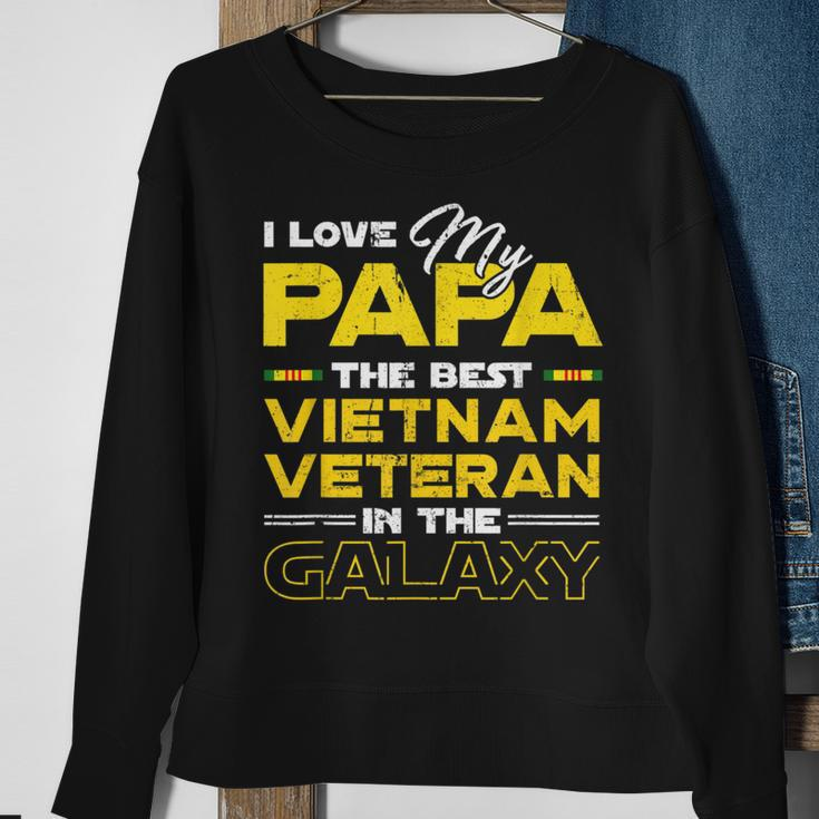 I Love My Papa The Best Vietnam Veteran In The Galaxy Sweatshirt Gifts for Old Women