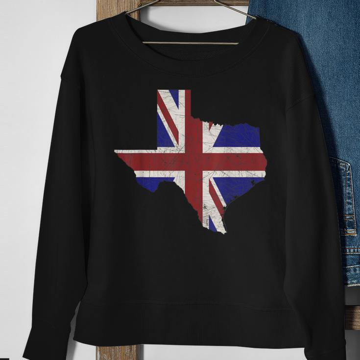 I Love Uk Texas Loves England British American In Tx Sweatshirt Gifts for Old Women