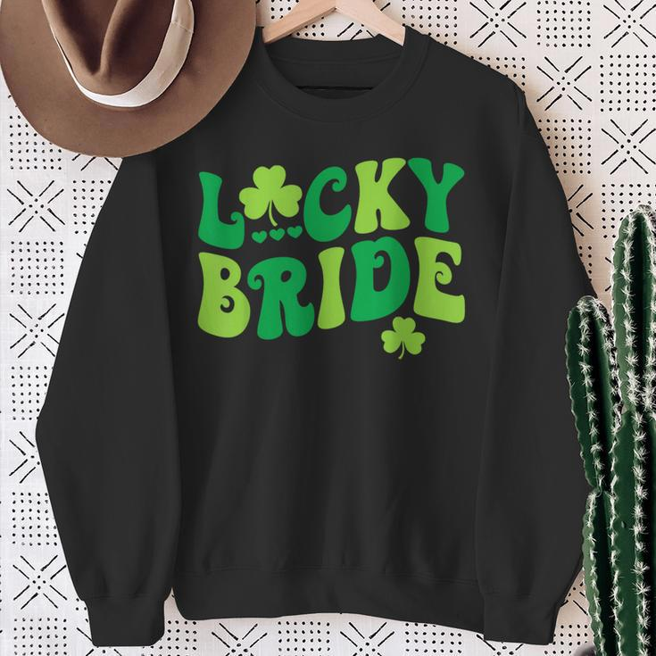 Lucky Bride Groom Couples Matching Wedding St Patrick's Day Sweatshirt Gifts for Old Women