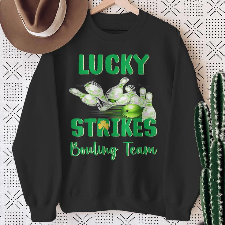 Lucky Strikes Matching Bowling Team St Patrick's Day Sweatshirt Gifts for Old Women