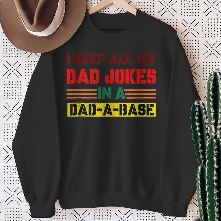 Lustige Papa-Witze In Dad-A-Base-Vintage Zumatertag Heilig Sweatshirt Geschenke für alte Frauen