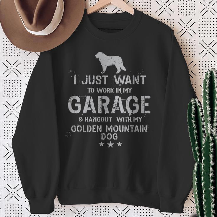 Lustiger Goldener Sennenhund Papa Garage Herren Hang Sweatshirt Geschenke für alte Frauen