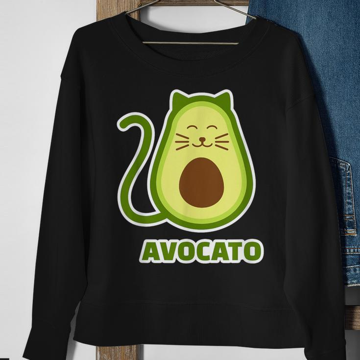 Lustiges Avocato-Katzen Sweatshirt, Geschenkidee für Katzenliebhaber Geschenke für alte Frauen
