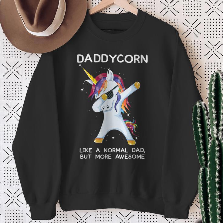 Lustiges Dabbing Einhorn Daddycorn Dab Unicorns Daddy Papa Geschenk Sweatshirt Geschenke für alte Frauen