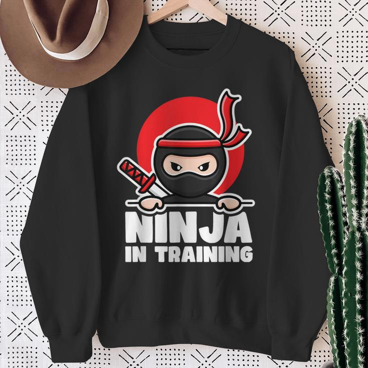 Lustiges Ninja Kampfsport Kinder Sweatshirt Geschenke für alte Frauen