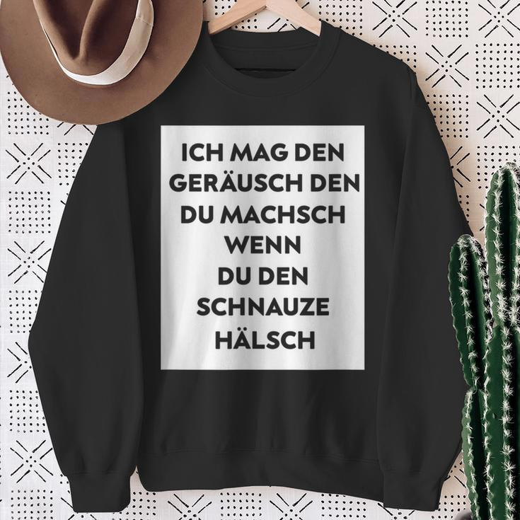 Lustiges Spruch Sweatshirt Geräusch beim Schweigen – Schwarz, Statement Mode Geschenke für alte Frauen