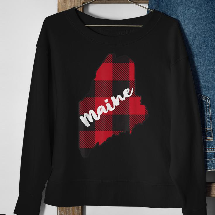 Maine Rustic Me State Map Souvenir Outline Pride Vintage Sweatshirt Gifts for Old Women