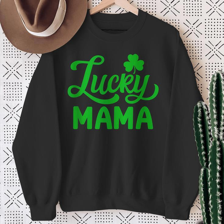 Mama St Patrick's Day Family Matching Lucky Mama Sweatshirt Gifts for Old Women