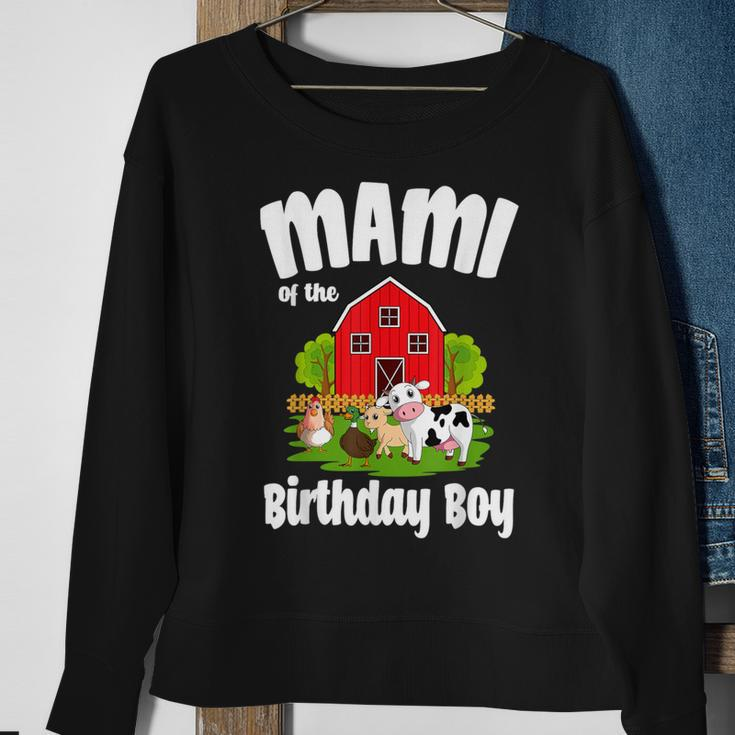 Mami Of The Birthday Boy Farm Animal Bday Party Celebration Sweatshirt Gifts for Old Women