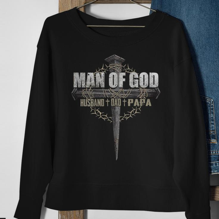 Man Of God Husband Dad PapaSweatshirt Gifts for Old Women