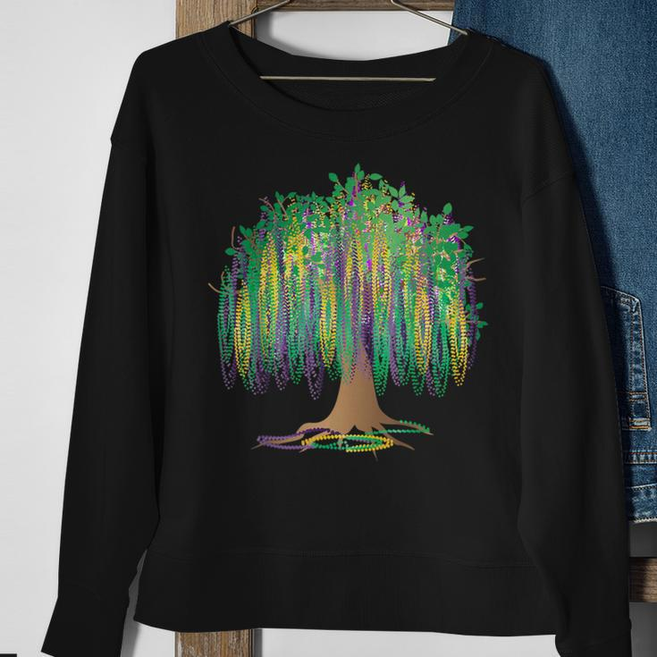 Mardi Gras Carnival Mexican Graphic Bead-Tree Bourbon Street Sweatshirt Gifts for Old Women