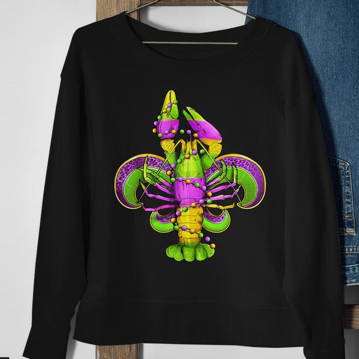 Mardi Gras Fleur De Lis Crawfish Leopard Costume Sweatshirt Gifts for Old Women
