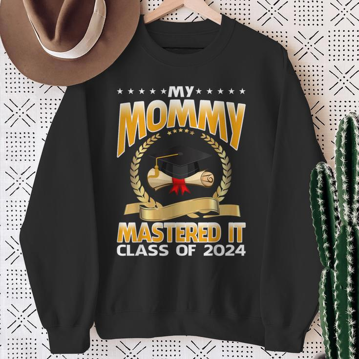 Masters Graduation My Mommy Mastered It Class Of 2024 Sweatshirt Gifts for Old Women
