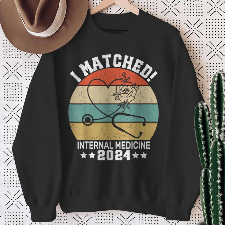I Matched Internal Medicine 2024 Medical Resident Match Day Sweatshirt Gifts for Old Women