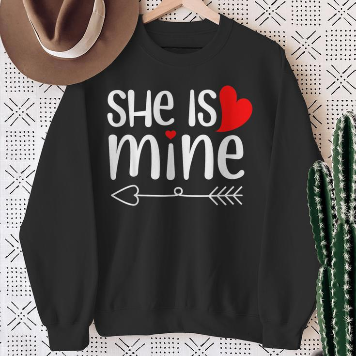 Matching His Hers He's Mine She's Mine Valentines Day Couple Sweatshirt Gifts for Old Women