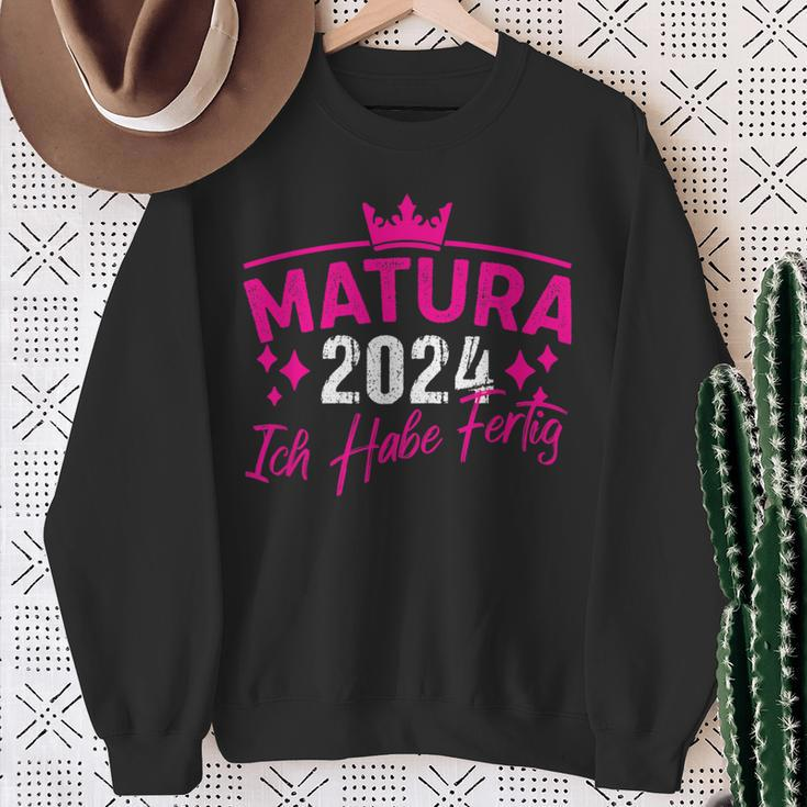 Matura 2024 Ich Habe Fertig Matura 2024 Sweatshirt Geschenke für alte Frauen