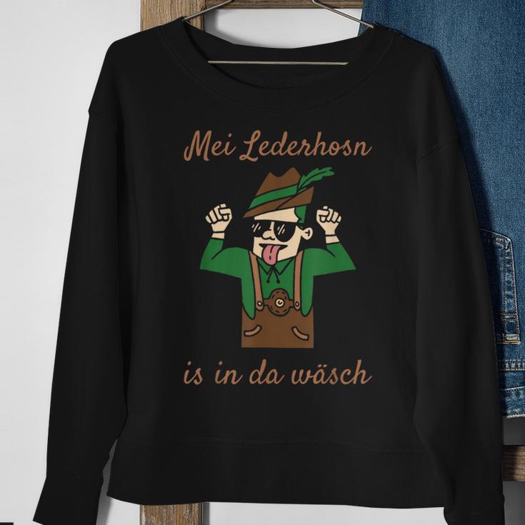 Mei Lederhosn Is In Da Wäsch Ersatz Lederhosen Schwarzes Sweatshirt Geschenke für alte Frauen