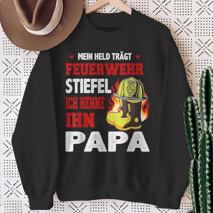 Mein Held Feuerwehrmann Papa Sweatshirt, Feuerwehr Motiv Tee Geschenke für alte Frauen