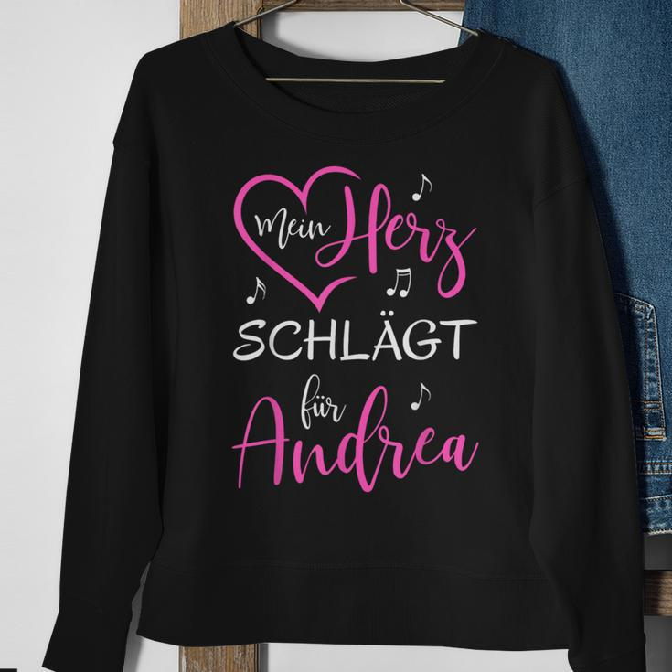 Mein Herz Schlägt Für Andrea I Love Andrea Ich Liebe Andrea Sweatshirt Geschenke für alte Frauen