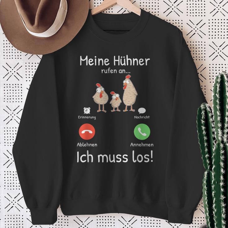 Meine Hühner Rufen An Bauer Turkey Farmer Sweatshirt Geschenke für alte Frauen