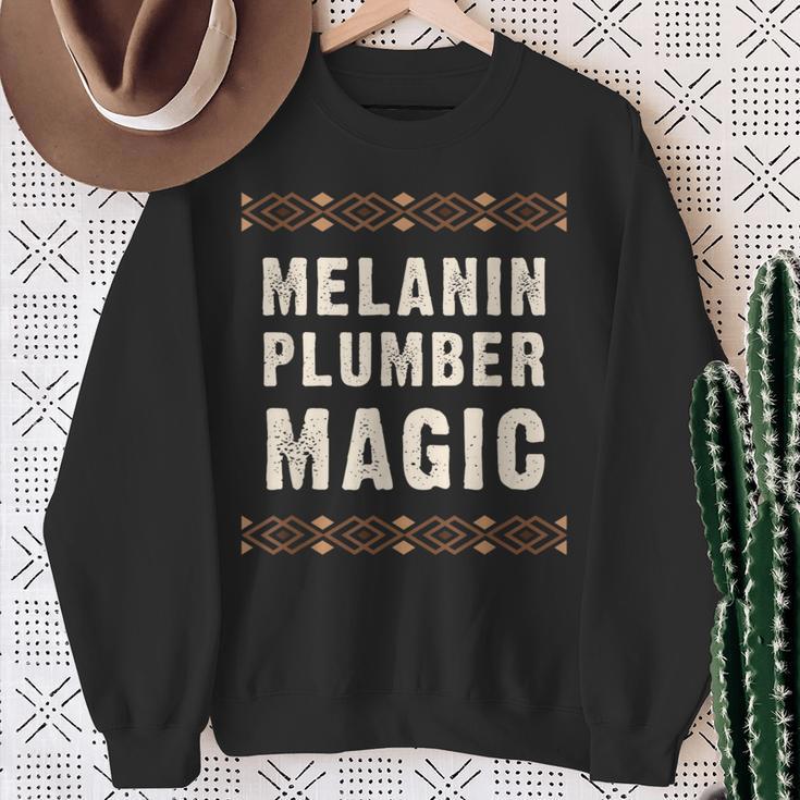 Melanin Black Pride Plumber Magic Junenth Sweatshirt Gifts for Old Women