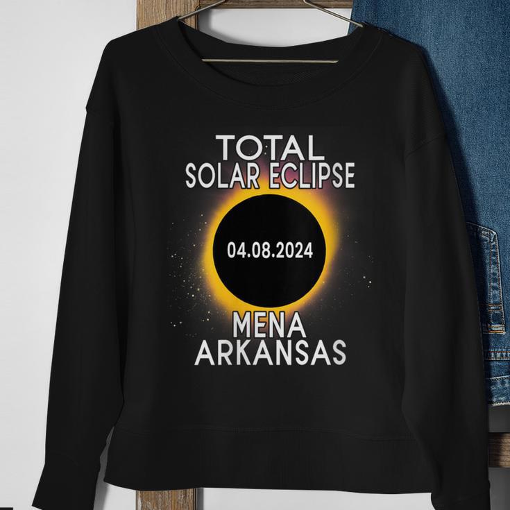 Mena Arkansas Total Solar Eclipse 2024 Sweatshirt Gifts for Old Women