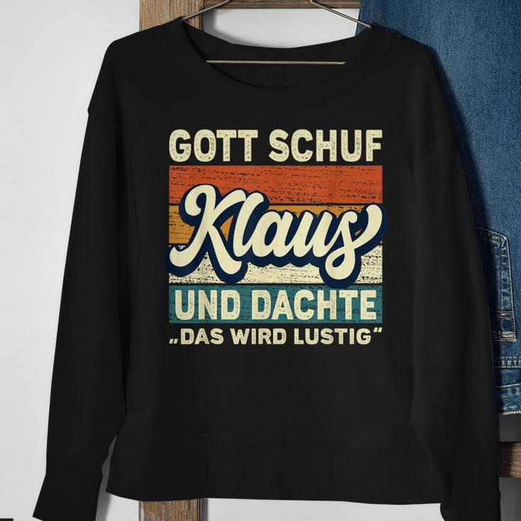 Men's Klaus Name Saying Gott Schuf Klaus Black Sweatshirt Geschenke für alte Frauen