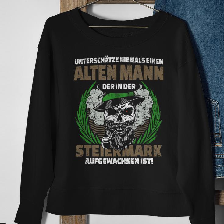 Men's Underschätze Niemal Einen Alten Mann Steiermark Slogan Sweatshirt Geschenke für alte Frauen