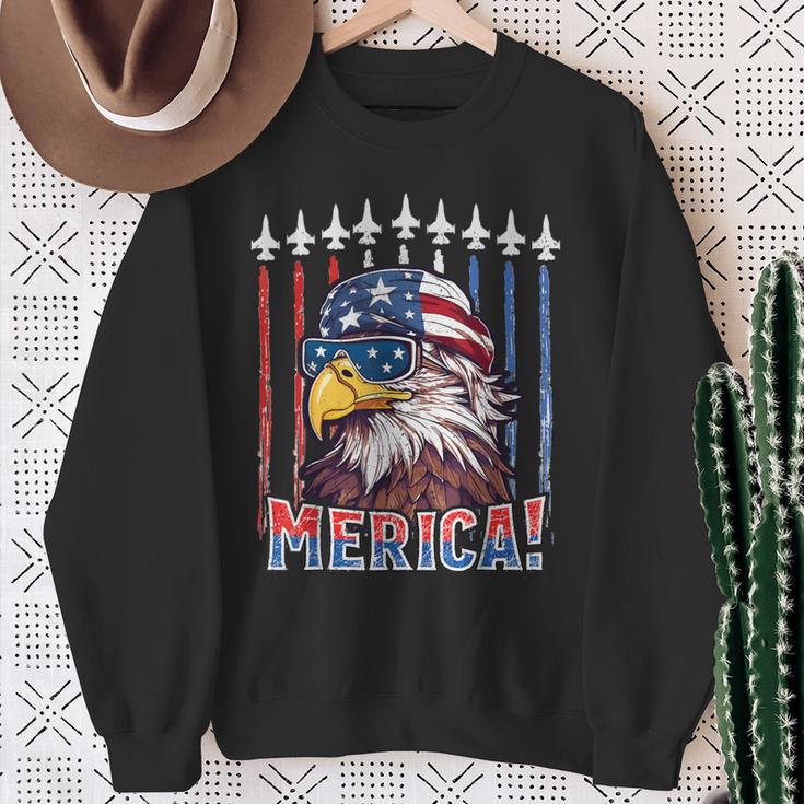 Merica Eagle 4Th Of July Patriotic Freedom Eagle Mullet Sweatshirt Gifts for Old Women