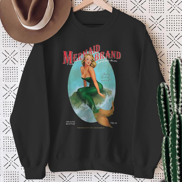 Mermaid Brand Jamaican Rum With A Hint Of Seaweed Sweatshirt Gifts for Old Women