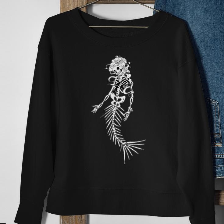 Mermaid Zombie Bones Skull Dead Sweatshirt Gifts for Old Women