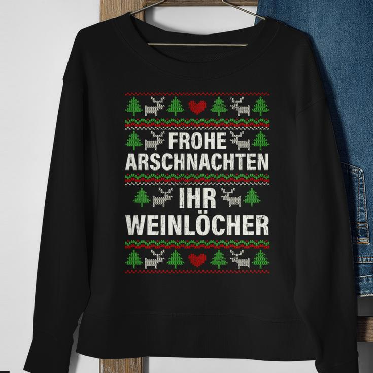 Merry Arschnacht Ihr Weinloch Christmas Sweatshirt Geschenke für alte Frauen