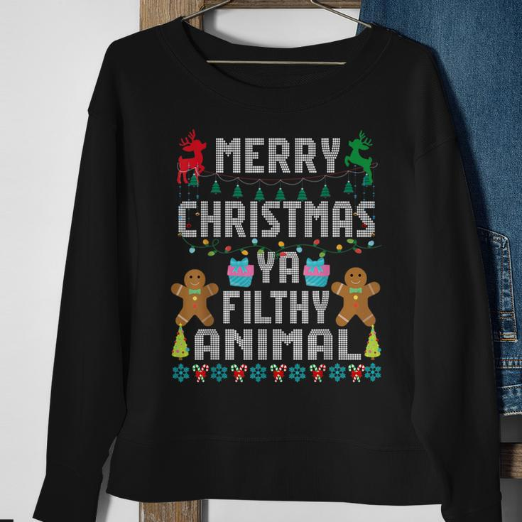 Merry Christmas Animal Filthy Ya Ugly Sweater Pjs Matching Sweatshirt Gifts for Old Women