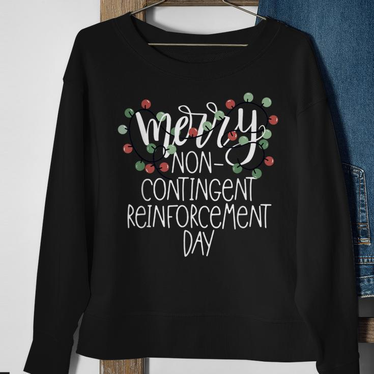 Merry Non-Contingent Reinforcement Day Christmas Bcba Aba Sweatshirt Gifts for Old Women