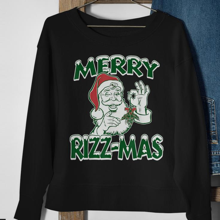 Merry Rizz-Mas Santa Christmas Sweatshirt Gifts for Old Women