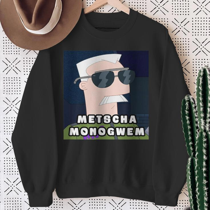 Metscha Monogwem Lustiges Meme Spaß Sweatshirt Geschenke für alte Frauen