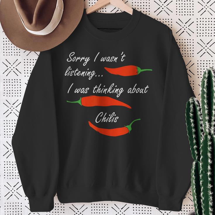 Mexican Food Chilis Saying Pepper Sweatshirt Gifts for Old Women