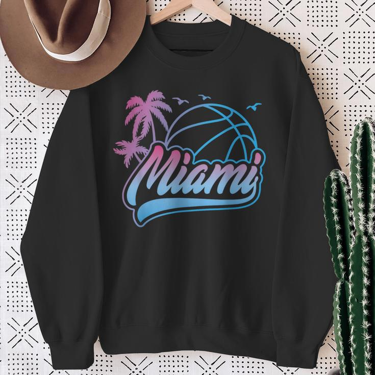 Miami City Beach Miami Florida Basketball Game Lovers Sweatshirt Gifts for Old Women
