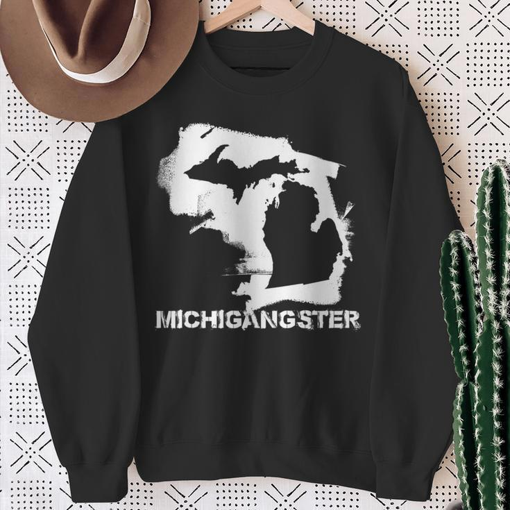 Michigangster Michigan Sweatshirt Gifts for Old Women