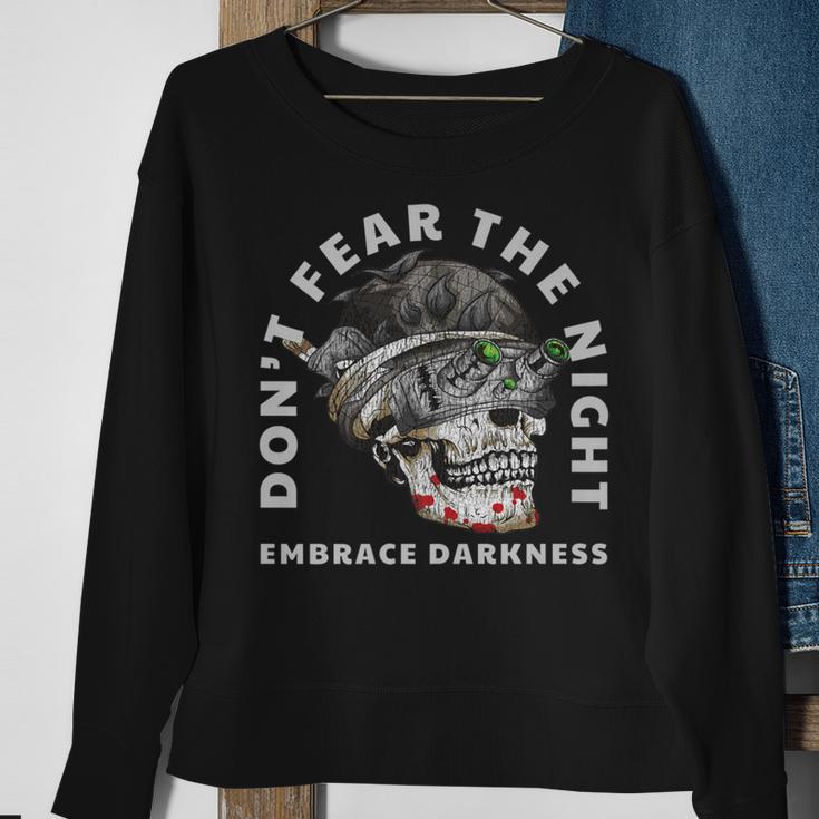 Military Tactical Skull Night Vision Embrace Darkness Sweatshirt Gifts for Old Women