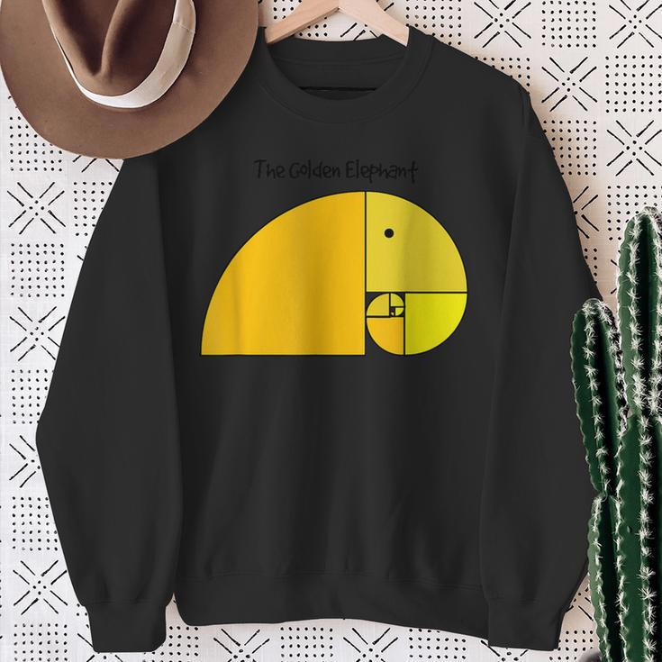 Minimalistisches Geometrisches Elefanten-Design Unisex Sweatshirt, Stilvolles Mode-Tee Geschenke für alte Frauen