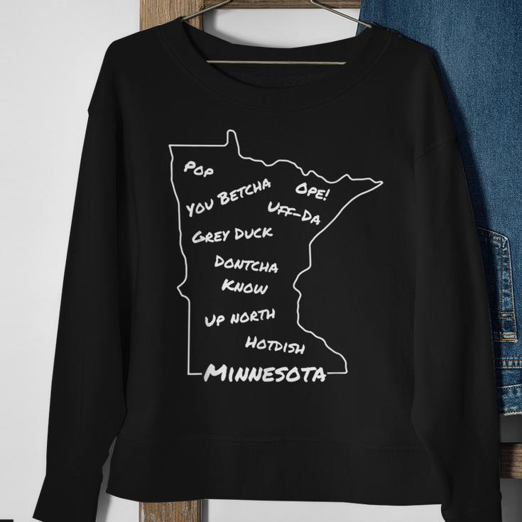 Minnesota Common Phrase Midwestern Sweatshirt Gifts for Old Women