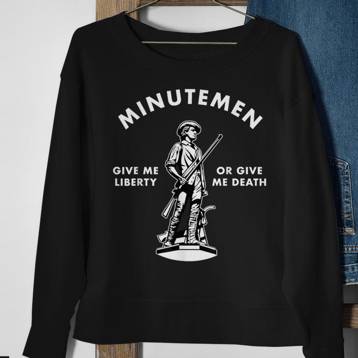 Minutemen Give Me Liberty Or Give Me Death Usa 1776 Sweatshirt Gifts for Old Women