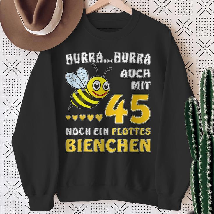 Mit 45 Noch Ein Flottes Bienchen 45 Geburtstag 45 Sweatshirt Geschenke für alte Frauen