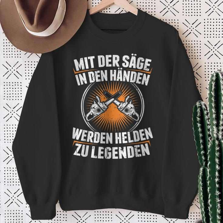 Mit Der Säge In Den Händen Werden Helden Zu Legenden Holz Sweatshirt Geschenke für alte Frauen