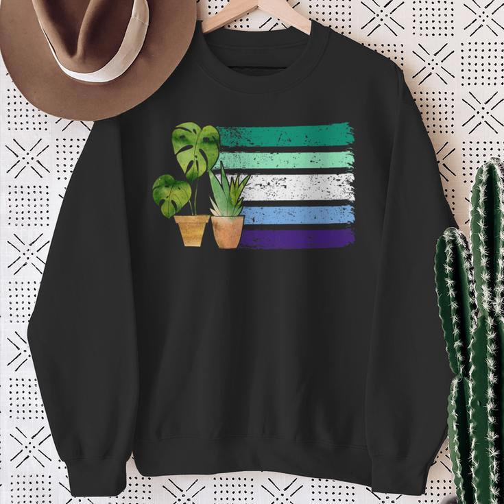 Mlm Pride Plants Lgbt Gay Male Flag Gardener Gardening Sweatshirt Gifts for Old Women