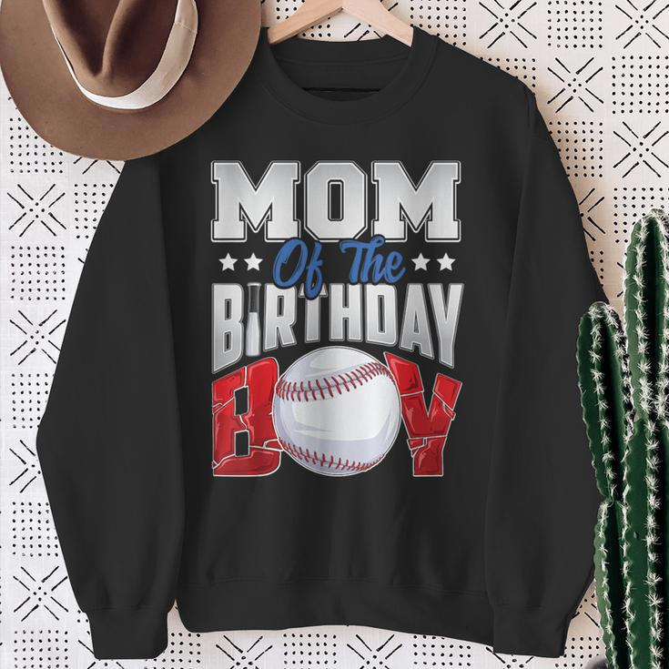 Mom Baseball Birthday Boy Family Baller B-Day Party Sweatshirt Gifts for Old Women