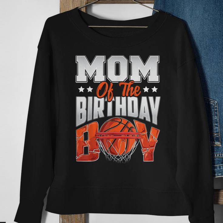Mom Basketball Birthday Boy Family Baller B-Day Party Sweatshirt Gifts for Old Women